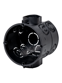 PUSZKA INSTALACYJNA FI60 GŁĘBOKA CZARNA E107M25