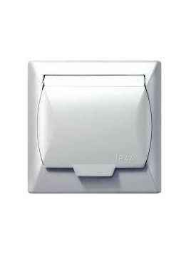 GNIAZDO BRYZGOSZCZELNE Z/U IP44 KLAPKA BIAŁA BIAŁA