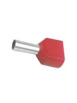 TULEJKA KABLOWA PODWÓJNA DUID 2X1,0-10 CZERWONA