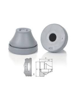 PRZEPUST GUMOWY DLA OTWORU 12,5mm TPGE-M12 SZARY