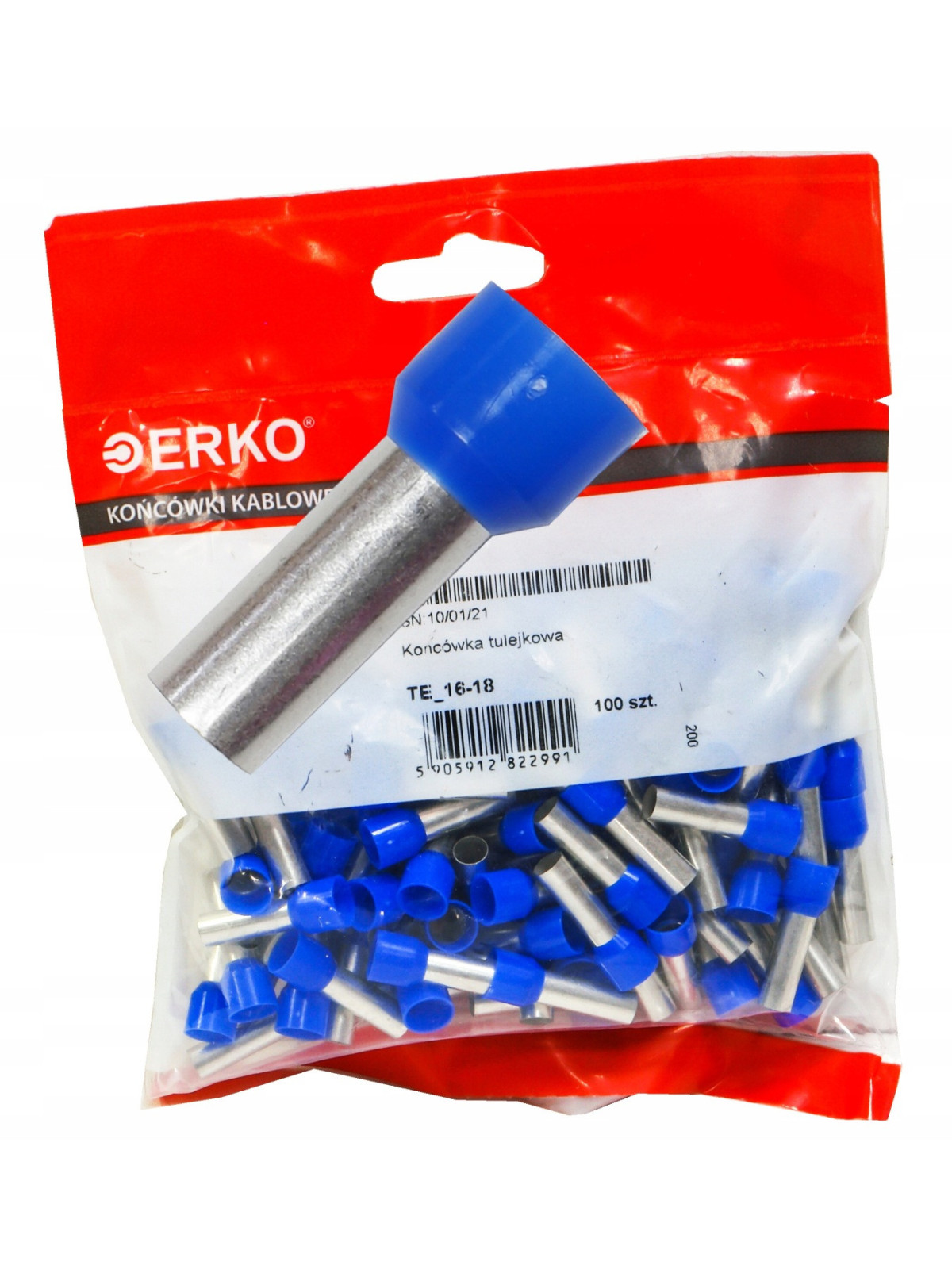 Tulejka izolowana kablowa tulejki izolowane 2,5 ERKO