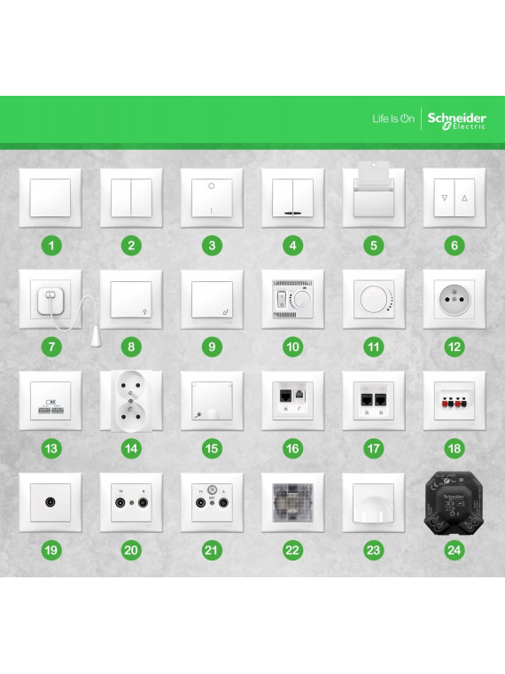 Ramka pojedyncza Schneider Electric biały SDN5800121
