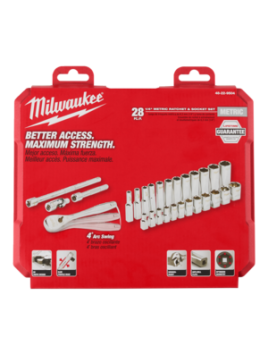 ZESTAW NASADEK Z GRZECHOTKĄ M28 SZT 1/4"